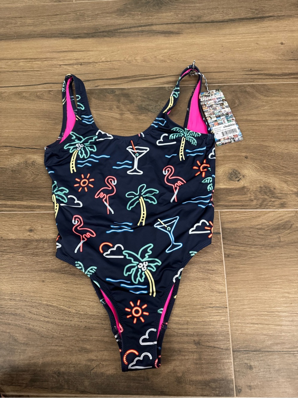 NWT Chubbies The Electric Neon Lights Swimsuit